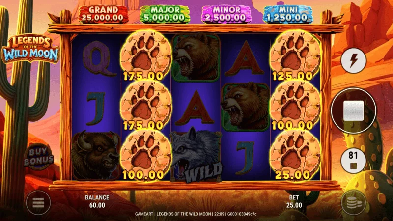 Legends of the Wild Moon - winst in het basisspel